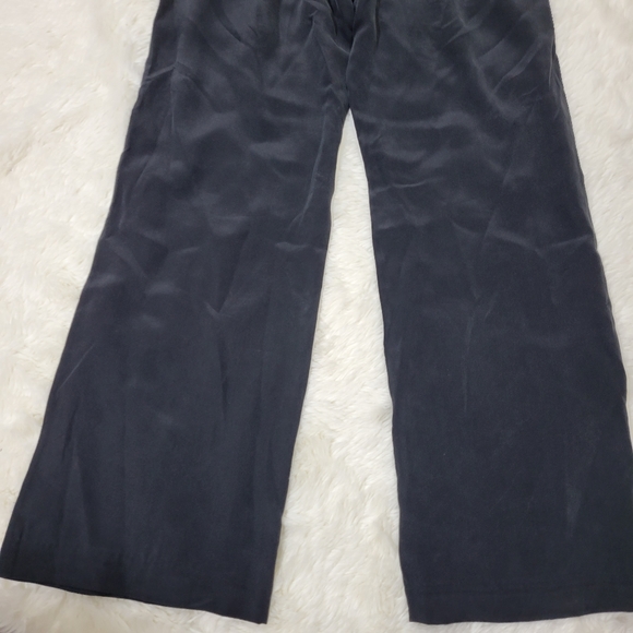 Joie Vintage Caviar Silk Wide Leg tie waist pants size 6 - Picture 4 of 13
